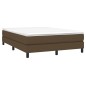 vidaXL Boxspringbett mit Matratze Dunkelbraun 140x200 cm Stoff vidaXL Boxspringbett mit Matratze Dunkelbraun 140x200 cm Stoff