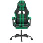 vidaXL Gaming-Stuhl mit Fußstütze Schwarz und Grün Kunstleder vidaXL Gaming-Stuhl mit Fußstütze Schwarz und Grün Kunstleder