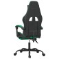 vidaXL Gaming-Stuhl mit Fußstütze Schwarz und Grün Kunstleder vidaXL Gaming-Stuhl mit Fußstütze Schwarz und Grün Kunstleder