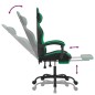 vidaXL Gaming-Stuhl mit Fußstütze Schwarz und Grün Kunstleder vidaXL Gaming-Stuhl mit Fußstütze Schwarz und Grün Kunstleder