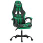 vidaXL Gaming-Stuhl mit Fußstütze Schwarz und Grün Kunstleder vidaXL Gaming-Stuhl mit Fußstütze Schwarz und Grün Kunstleder