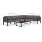 vidaXL 7-tlg. Garten-Lounge-Set mit Auflagen Poly Rattan Anthrazit vidaXL 7-tlg. Garten-Lounge-Set mit Auflagen Poly Rattan Anthrazit