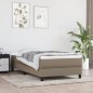 vidaXL Boxspringbett mit Matratze Taupe 90x200 cm Stoff vidaXL Boxspringbett mit Matratze Taupe 90x200 cm Stoff