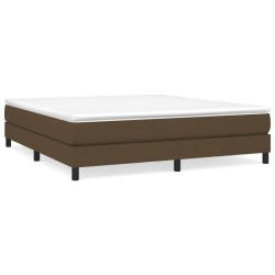 vidaXL Boxspringbett mit Matratze Dunkelbraun 180x200 cm Stoff