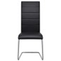 Freischwinger 2 Stk. Schwarz Kunstleder Freischwinger 2 Stk. Schwarz Kunstleder