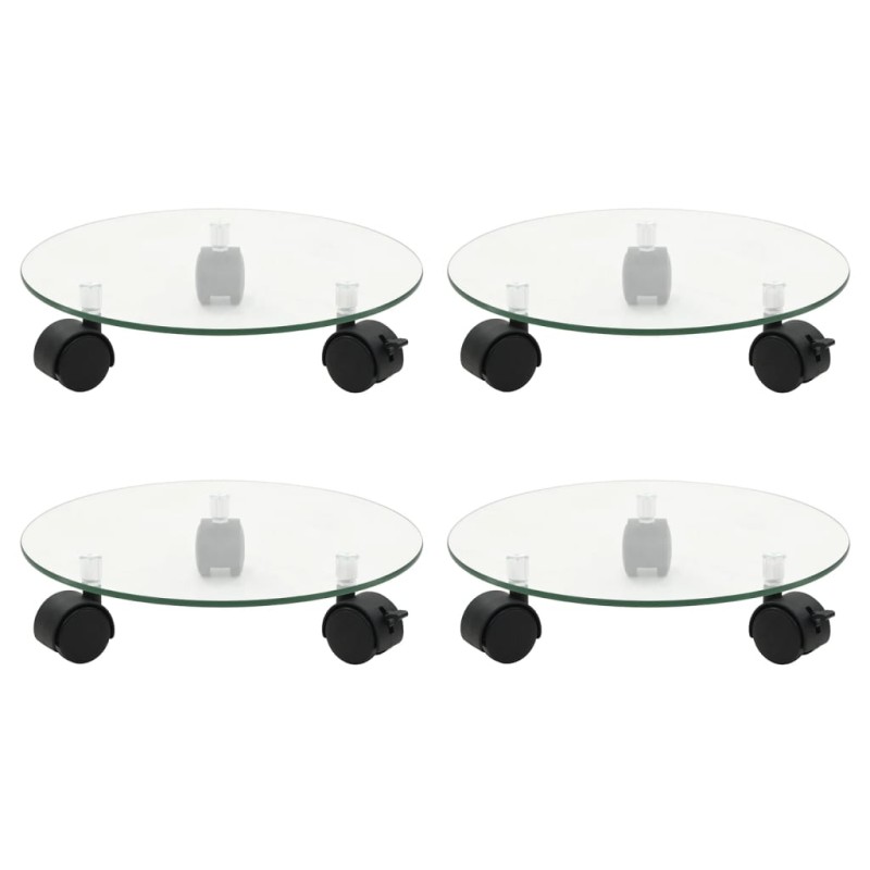 vidaXL Pflanzenroller 4 Stk. 28 cm Hartglas Rund vidaXL Pflanzenroller 4 Stk. 28 cm Hartglas Rund