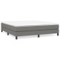 vidaXL Boxspringbett mit Matratze Dunkelgrau 180x200 cm Stoff vidaXL Boxspringbett mit Matratze Dunkelgrau 180x200 cm Stoff