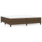 vidaXL Boxspringbett mit Matratze Dunkelbraun 200x200 cm Stoff vidaXL Boxspringbett mit Matratze Dunkelbraun 200x200 cm Stoff