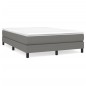 vidaXL Boxspringbett mit Matratze Dunkelgrau 160x200 cm Stoff vidaXL Boxspringbett mit Matratze Dunkelgrau 160x200 cm Stoff