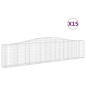 vidaXL Gabionen mit Hochbogen 15 Stk. 400x30x80/100cm Verzinktes Eisen vidaXL Gabionen mit Hochbogen 15 Stk. 400x30x80/100cm Verzinktes Eisen