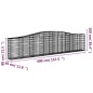 vidaXL Gabionen mit Hochbogen 15 Stk. 400x30x80/100cm Verzinktes Eisen vidaXL Gabionen mit Hochbogen 15 Stk. 400x30x80/100cm Verzinktes Eisen