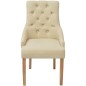 vidaXL Esszimmerstühle 2 Stk. Creme Stoff vidaXL Esszimmerstühle 2 Stk. Creme Stoff