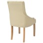 vidaXL Esszimmerstühle 2 Stk. Creme Stoff vidaXL Esszimmerstühle 2 Stk. Creme Stoff