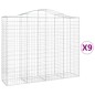 vidaXL Gabionen mit Hochbogen 9 Stk. 200x50x160/180cm Verzinktes Eisen vidaXL Gabionen mit Hochbogen 9 Stk. 200x50x160/180cm Verzinktes Eisen
