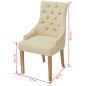 vidaXL Esszimmerstühle 2 Stk. Creme Stoff vidaXL Esszimmerstühle 2 Stk. Creme Stoff