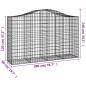 vidaXL Gabionen mit Hochbogen 8 Stk. 200x50x120/140cm Verzinktes Eisen vidaXL Gabionen mit Hochbogen 8 Stk. 200x50x120/140cm Verzinktes Eisen