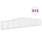 vidaXL Gabionen mit Hochbogen 15 Stk. 400x30x60/80 cm Verzinktes Eisen vidaXL Gabionen mit Hochbogen 15 Stk. 400x30x60/80 cm Verzinktes Eisen