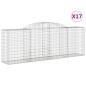 vidaXL Gabionen mit Hochbogen 17 Stk 300x50x100/120cm Verzinktes Eisen vidaXL Gabionen mit Hochbogen 17 Stk 300x50x100/120cm Verzinktes Eisen