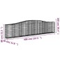 vidaXL Gabionen mit Hochbogen 9 Stk. 400x30x80/100cm Verzinktes Eisen vidaXL Gabionen mit Hochbogen 9 Stk. 400x30x80/100cm Verzinktes Eisen