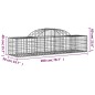 vidaXL Gabionen mit Hochbogen 9 Stk. 200x50x40/60 cm Verzinktes Eisen vidaXL Gabionen mit Hochbogen 9 Stk. 200x50x40/60 cm Verzinktes Eisen