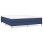 vidaXL Boxspringbett mit Matratze Blau 160x200 cm Stoff vidaXL Boxspringbett mit Matratze Blau 160x200 cm Stoff