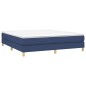 vidaXL Boxspringbett mit Matratze Blau 160x200 cm Stoff vidaXL Boxspringbett mit Matratze Blau 160x200 cm Stoff