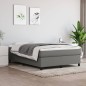 vidaXL Boxspringbett mit Matratze Dunkelgrau 140x190 cm Stoff vidaXL Boxspringbett mit Matratze Dunkelgrau 140x190 cm Stoff