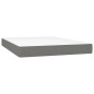 vidaXL Boxspringbett mit Matratze Dunkelgrau 140x190 cm Stoff vidaXL Boxspringbett mit Matratze Dunkelgrau 140x190 cm Stoff