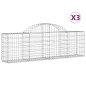 vidaXL Gabionen mit Hochbogen 3 Stk. 200x30x60/80 cm Verzinktes Eisen vidaXL Gabionen mit Hochbogen 3 Stk. 200x30x60/80 cm Verzinktes Eisen