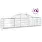 vidaXL Gabionen mit Hochbogen 6 Stk. 200x30x40/60 cm Verzinktes Eisen vidaXL Gabionen mit Hochbogen 6 Stk. 200x30x40/60 cm Verzinktes Eisen