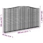 vidaXL Gabionen mit Hochbogen 5 Stk. 400x30x200/220cm Verzinktes Eisen vidaXL Gabionen mit Hochbogen 5 Stk. 400x30x200/220cm Verzinktes Eisen
