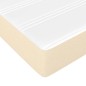 vidaXL Boxspringbett mit Matratze Creme 140x190 cm Stoff vidaXL Boxspringbett mit Matratze Creme 140x190 cm Stoff