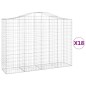 vidaXL Gabionen mit Hochbogen 18Stk. 200x50x140/160cm Verzinktes Eisen vidaXL Gabionen mit Hochbogen 18Stk. 200x50x140/160cm Verzinktes Eisen