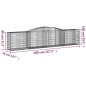 vidaXL Gabionen mit Hochbogen 20 Stk. 400x50x80/100cm Verzinktes Eisen vidaXL Gabionen mit Hochbogen 20 Stk. 400x50x80/100cm Verzinktes Eisen