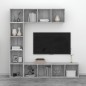 vidaXL 3-tlg. Bücherregal-/TV-Schrank-Set Grau Sonoma 180x30x180 cm vidaXL 3-tlg. Bücherregal-/TV-Schrank-Set Grau Sonoma 180x30x180 cm