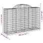 vidaXL Gabionen mit Hochbogen 11Stk. 200x50x120/140cm Verzinktes Eisen vidaXL Gabionen mit Hochbogen 11Stk. 200x50x120/140cm Verzinktes Eisen