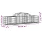 vidaXL Gabionen mit Hochbogen 2 Stk. 200x50x40/60 cm Verzinktes Eisen vidaXL Gabionen mit Hochbogen 2 Stk. 200x50x40/60 cm Verzinktes Eisen