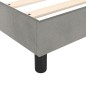 vidaXL Boxspringbett mit Matratze Hellgrau 140x190 cm Samt vidaXL Boxspringbett mit Matratze Hellgrau 140x190 cm Samt
