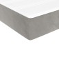 vidaXL Boxspringbett mit Matratze Hellgrau 140x190 cm Samt vidaXL Boxspringbett mit Matratze Hellgrau 140x190 cm Samt
