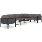 Sofa-Eckelement mit Linker Armlehne Poly Rattan Anthrazit Sofa-Eckelement mit Linker Armlehne Poly Rattan Anthrazit