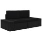 Modulares 2-Sitzer-Sofa Poly Rattan Schwarz Modulares 2-Sitzer-Sofa Poly Rattan Schwarz