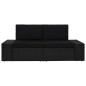 Modulares 2-Sitzer-Sofa Poly Rattan Schwarz Modulares 2-Sitzer-Sofa Poly Rattan Schwarz