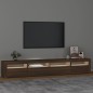 vidaXL TV-Schrank mit LED-Leuchten Braun Eichen-Optik 240x35x40 cm vidaXL TV-Schrank mit LED-Leuchten Braun Eichen-Optik 240x35x40 cm
