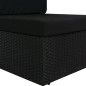 Modulares 2-Sitzer-Sofa Poly Rattan Schwarz Modulares 2-Sitzer-Sofa Poly Rattan Schwarz