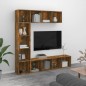 vidaXL 3-tlg. Bücherregal-/TV-Schrank-Set Räuchereiche 180x30x180 cm vidaXL 3-tlg. Bücherregal-/TV-Schrank-Set Räuchereiche 180x30x180 cm