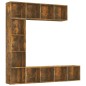 vidaXL 3-tlg. Bücherregal-/TV-Schrank-Set Räuchereiche 180x30x180 cm vidaXL 3-tlg. Bücherregal-/TV-Schrank-Set Räuchereiche 180x30x180 cm