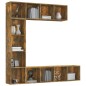 vidaXL 3-tlg. Bücherregal-/TV-Schrank-Set Räuchereiche 180x30x180 cm vidaXL 3-tlg. Bücherregal-/TV-Schrank-Set Räuchereiche 180x30x180 cm