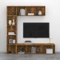 vidaXL 3-tlg. Bücherregal-/TV-Schrank-Set Räuchereiche 180x30x180 cm vidaXL 3-tlg. Bücherregal-/TV-Schrank-Set Räuchereiche 180x30x180 cm