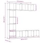 vidaXL 3-tlg. Bücherregal-/TV-Schrank-Set Räuchereiche 180x30x180 cm vidaXL 3-tlg. Bücherregal-/TV-Schrank-Set Räuchereiche 180x30x180 cm