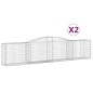 vidaXL Gabionen mit Hochbogen 2 Stk. 400x50x80/100cm Verzinktes Eisen vidaXL Gabionen mit Hochbogen 2 Stk. 400x50x80/100cm Verzinktes Eisen
